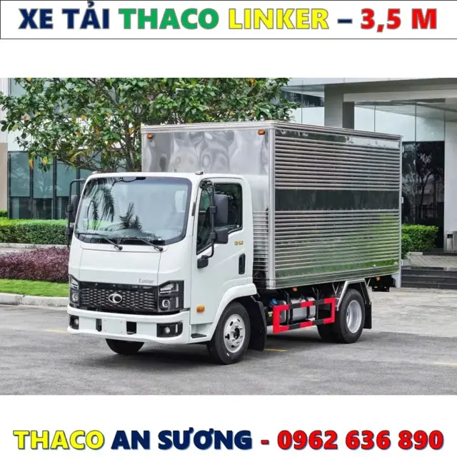 Xe tải Thaco Linker T2-5.0 thùng kín tải 1.990kg.