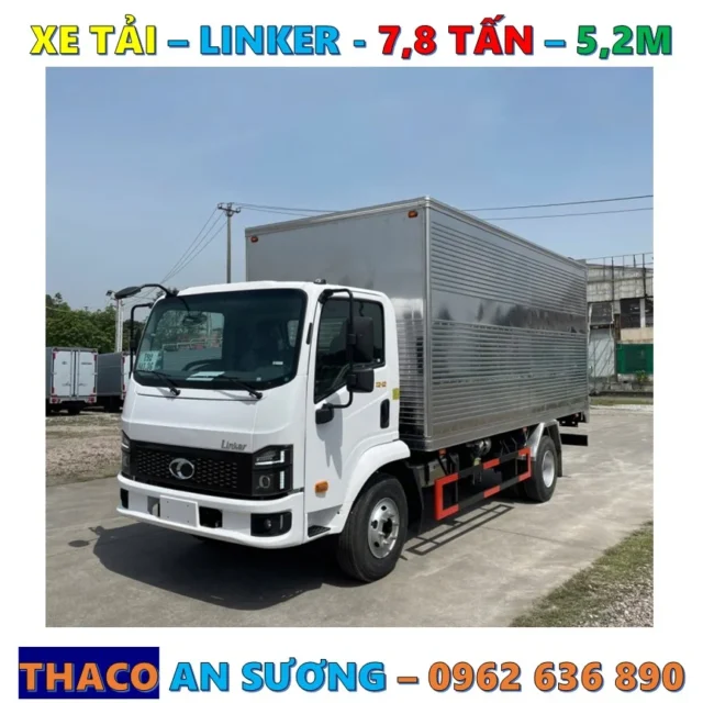 Xe Tải Thaco Linker T2-12 Thùng Kín Tải 7.8 Tấn – Thùng 5,2m