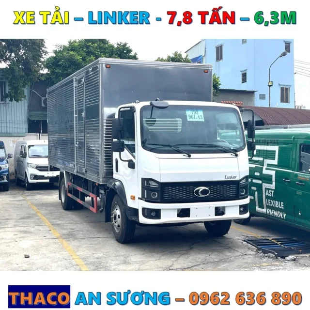 Xe Tải Thaco Linker 7.7 Tấn Thùng Kín 6.3 Mét