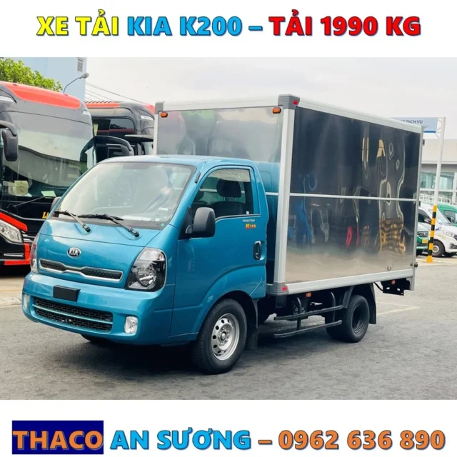Xe Tải Kia K200 Thùng Kín 1.9 Tấn – Giá Tốt